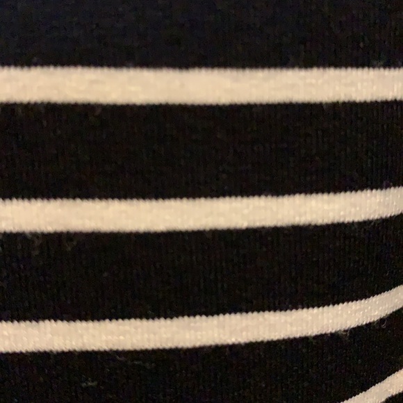 Frame NWT 1 shoulder t-dress black white stripe viscose spandex Size L - Picture 2 of 3